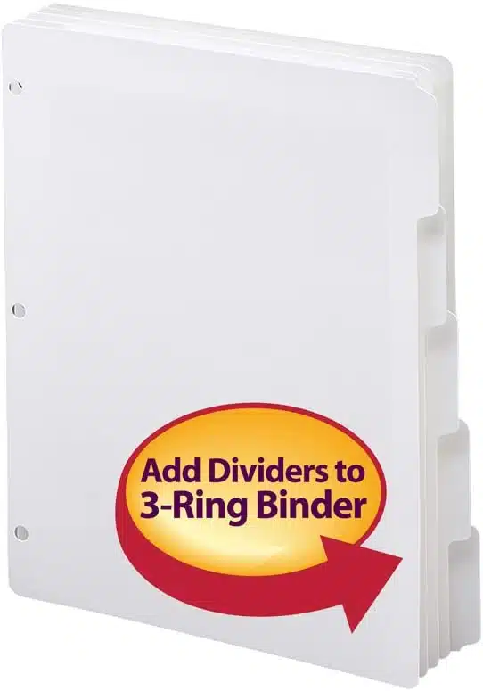 Three-Ring Binder Index Dividers